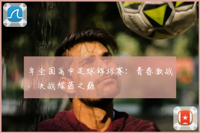 年全国高中足球锦标赛：青春激战，决战绿茵之巅